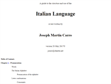 Tablet Screenshot of italiangrammarsite.net